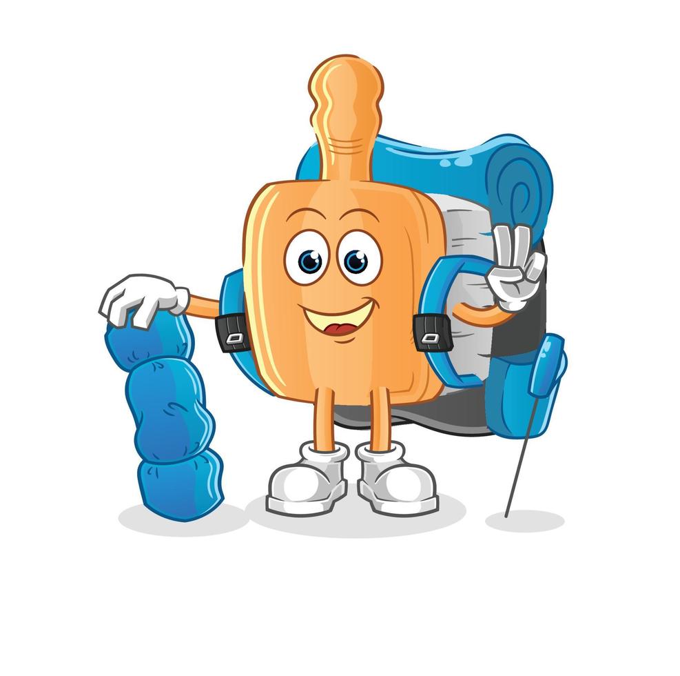 houten borstel cartoon mascotte. cartoon vectorillustratie vector