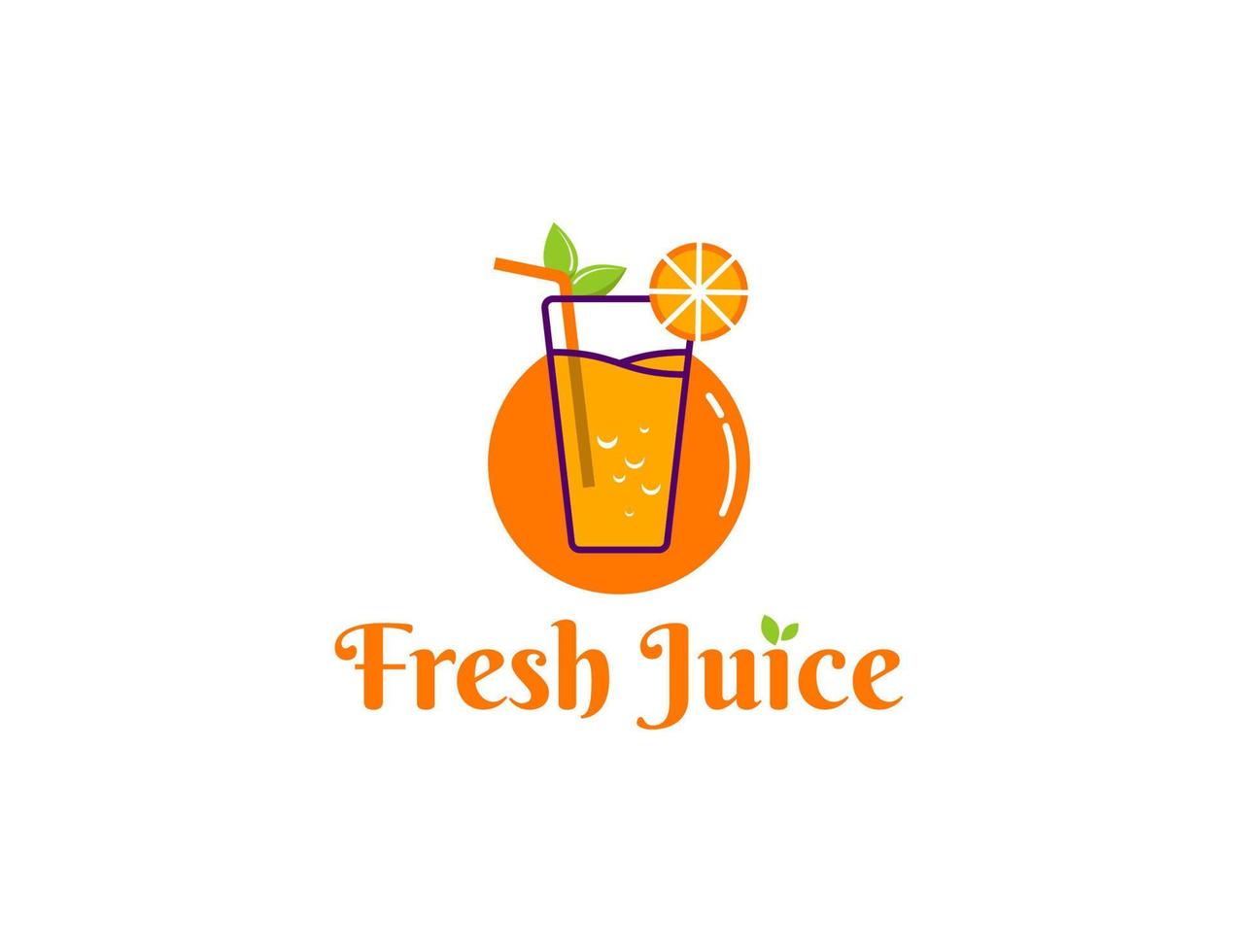 verse jus d'orange logo afbeelding vector