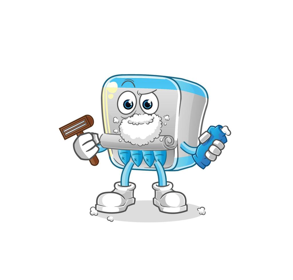 ingeblikte vis cartoon mascotte. cartoon vectorillustratie vector