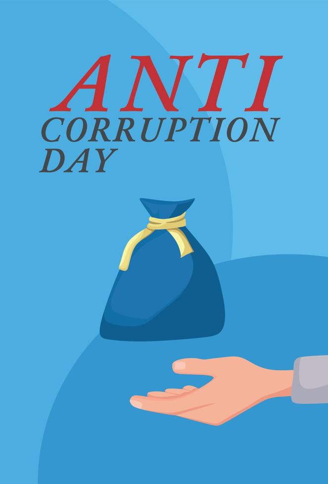 internationale dag tegen corruptie, 9 december. poster of publicatie op internet. vector cartoon illustratie