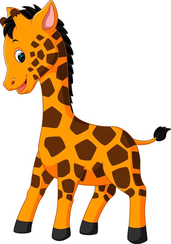 schattige giraffe cartoon vector