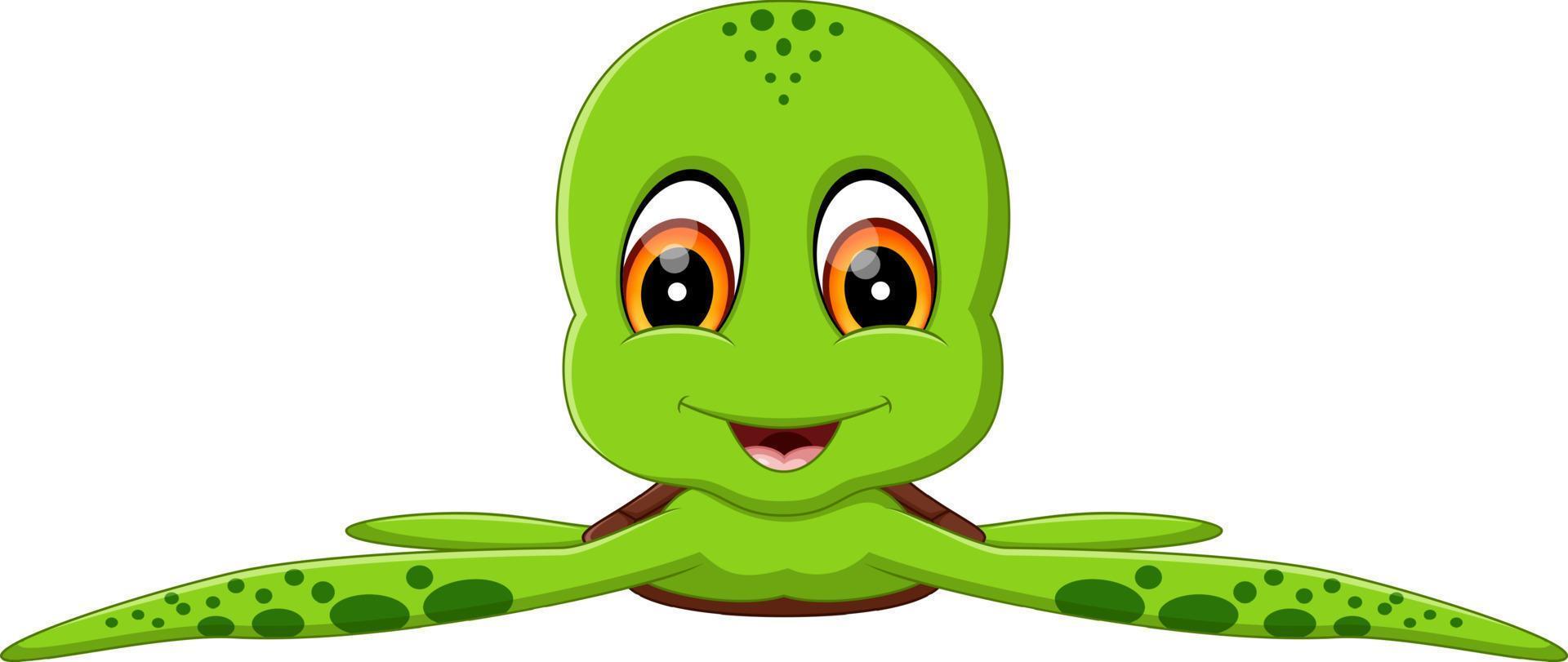 illustratie van schattige schildpad cartoon vector