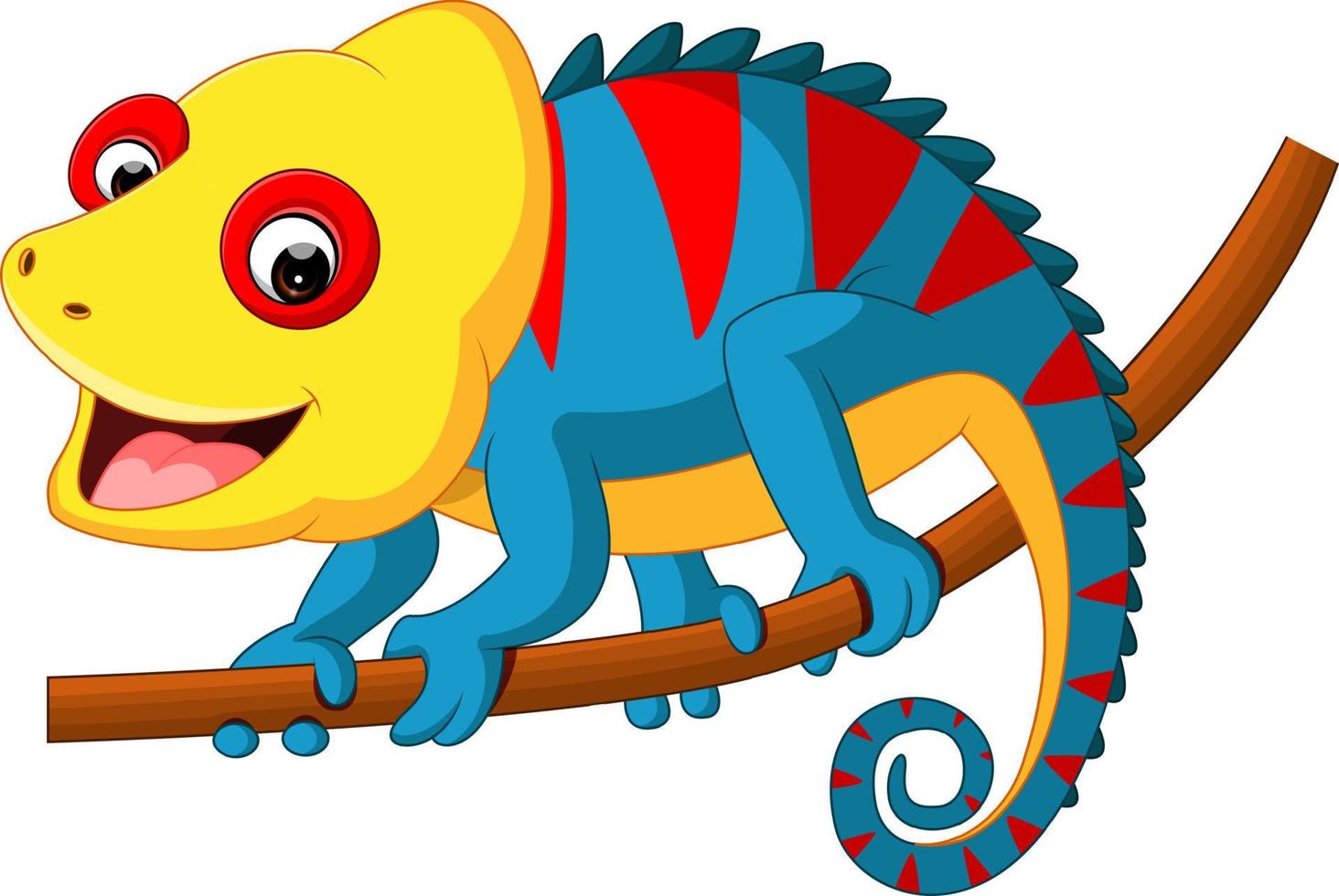 schattige kameleon cartoon vector