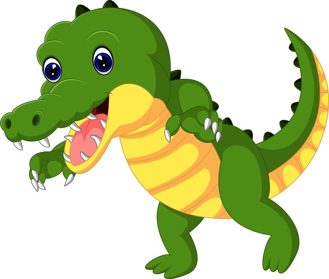 schattige krokodil cartoon vector