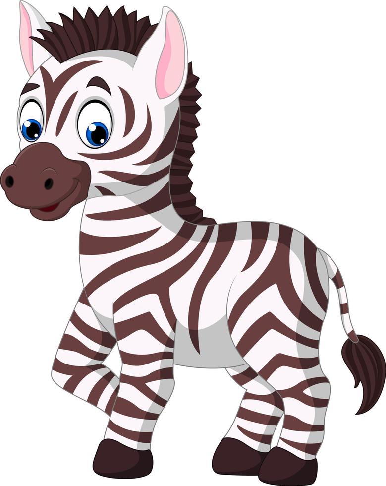 cartoon schattige zebra vector