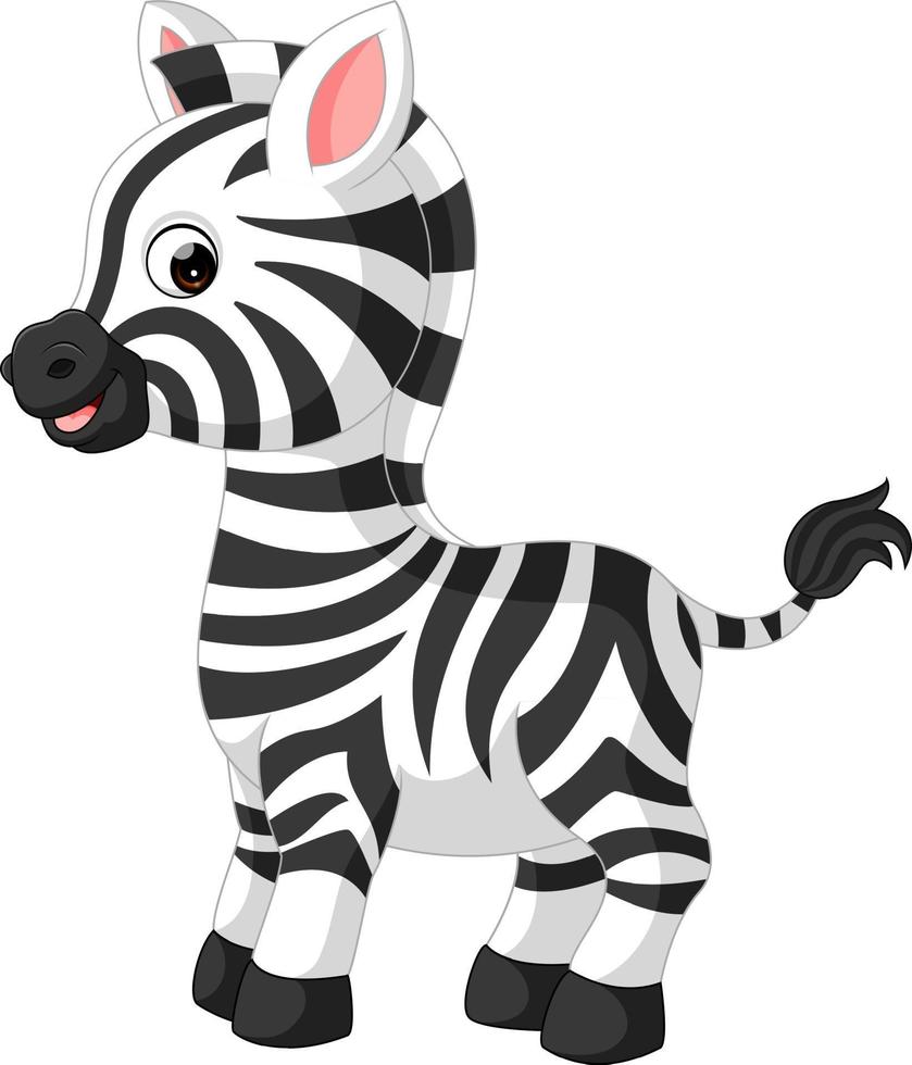 schattige zebra cartoon vector