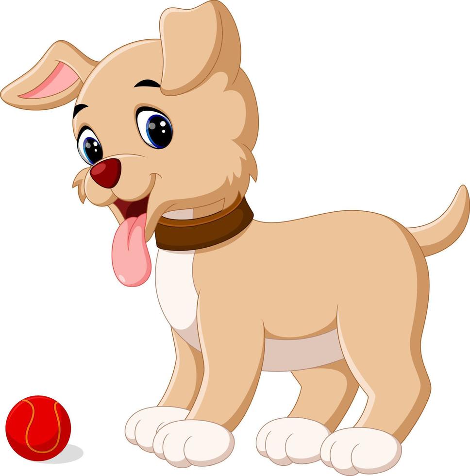 schattige hond cartoon vector