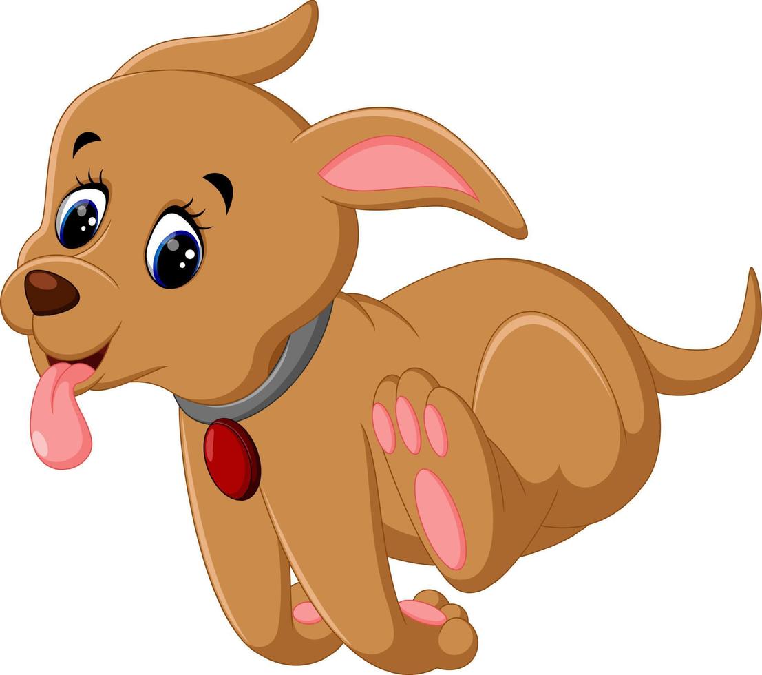 illustratie van schattige hond cartoon vector