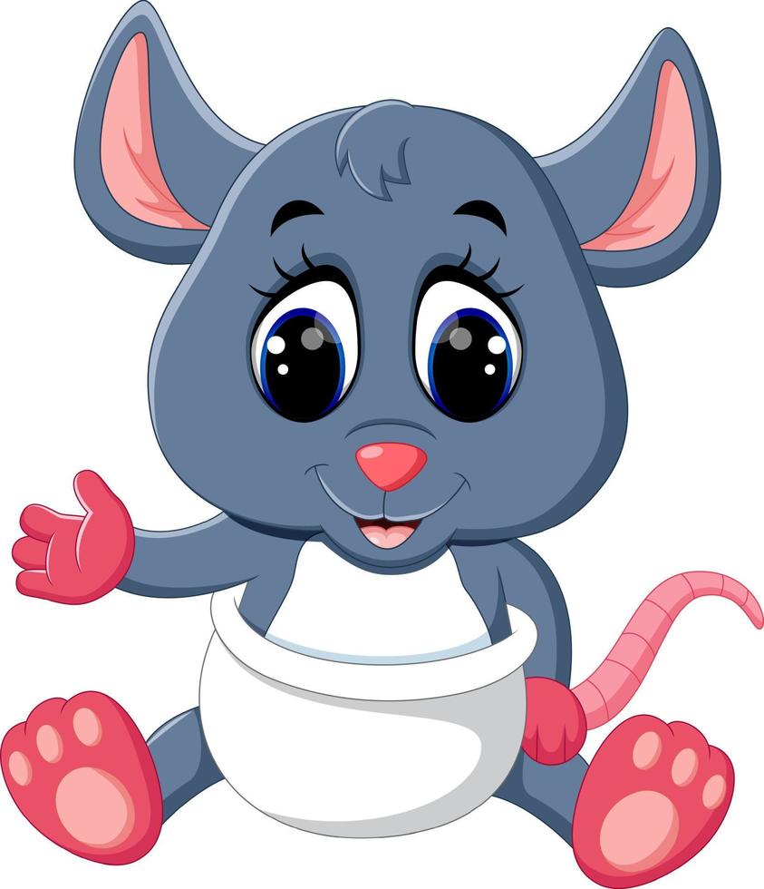 illustratie van schattige muis cartoon vector