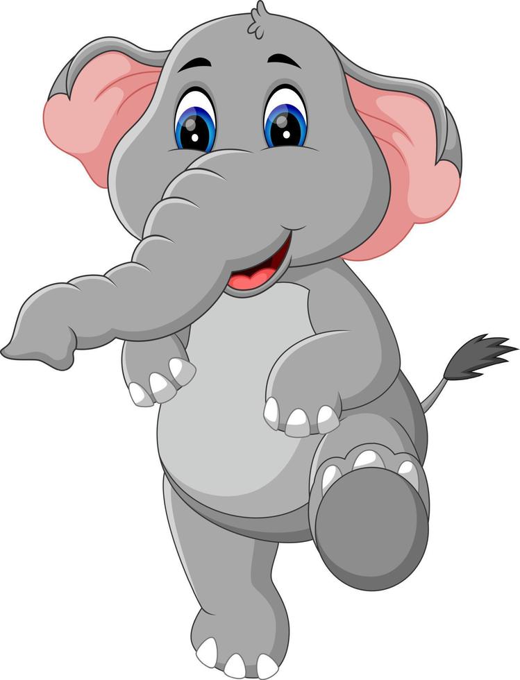illustratie van schattige olifant cartoon vector