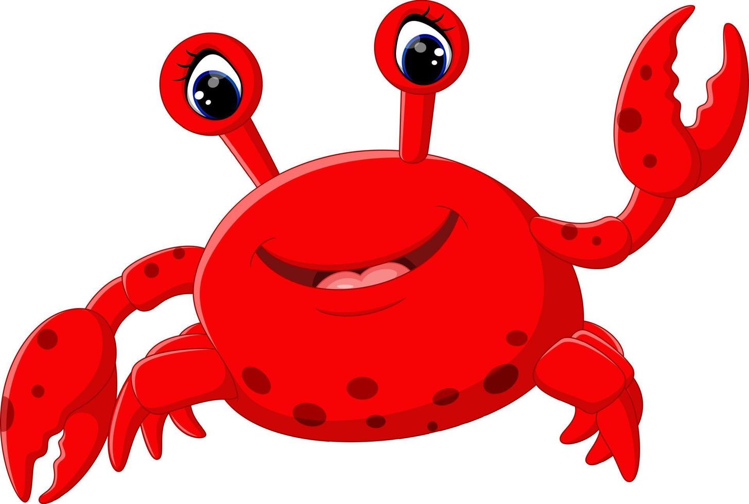 illustratie van schattige krab cartoon vector