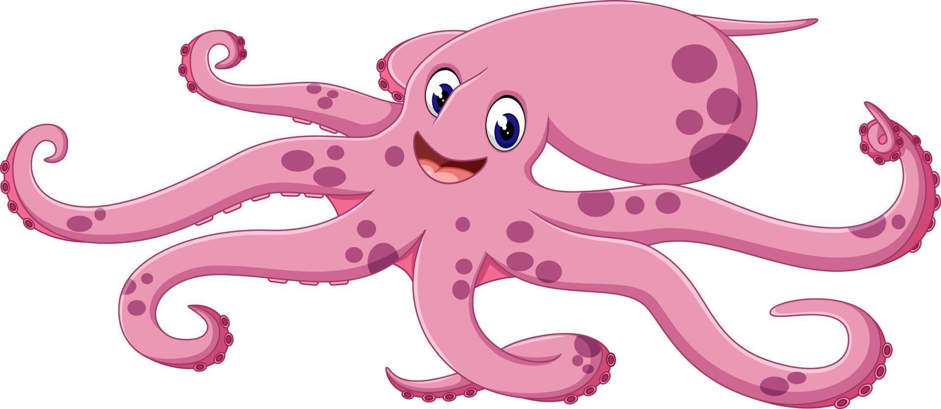 illustratie van schattige octopus cartoon vector