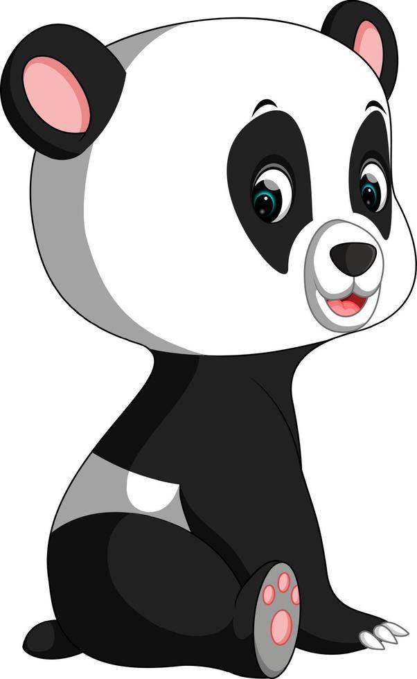 schattige panda cartoon vector