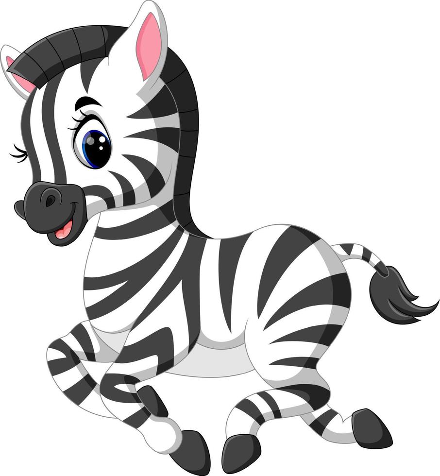 illustratie van schattige baby zebra vector
