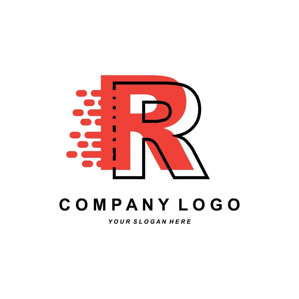 logo letter r bedrijfsmerkontwerp, vectorlettertypeillustratie vector