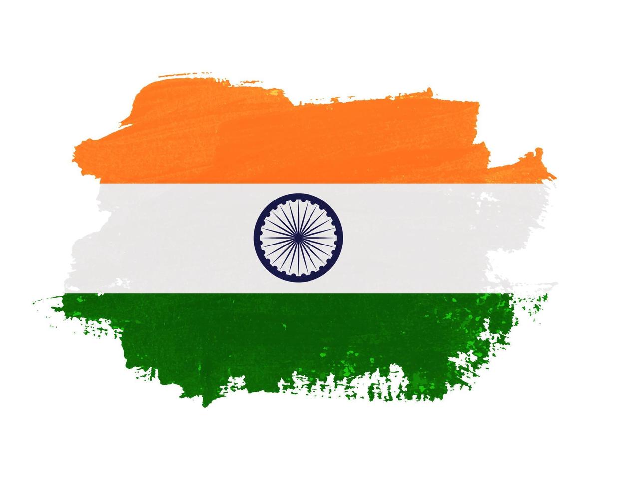 vlag van india geïsoleerd op witte vectorillustratie vector