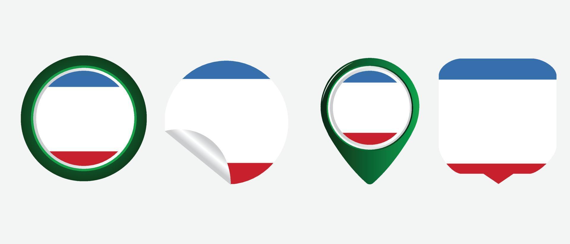 Krim vlag. platte pictogram symbool vectorillustratie vector