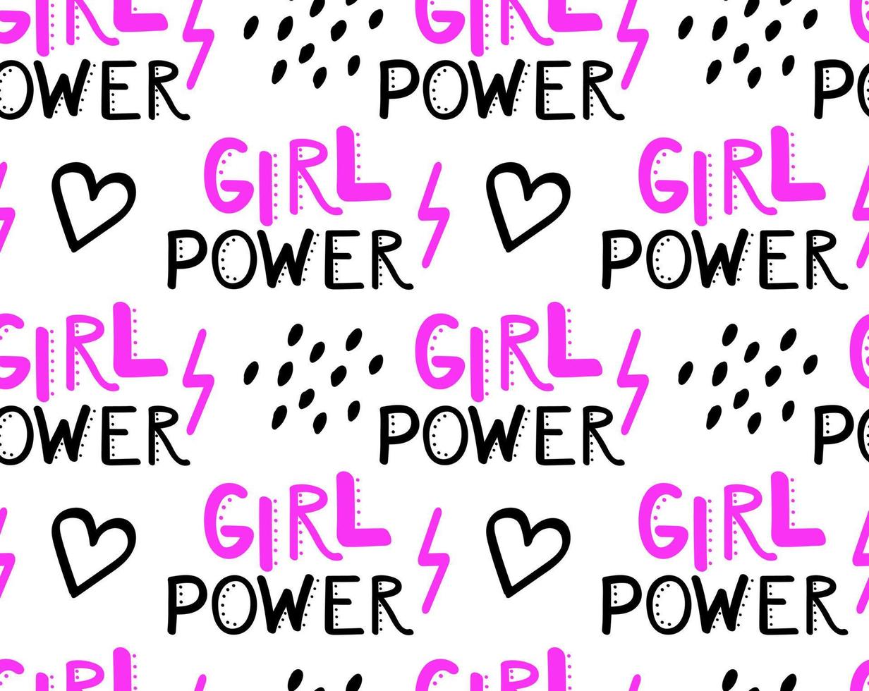 girl power naadloos patroon vector