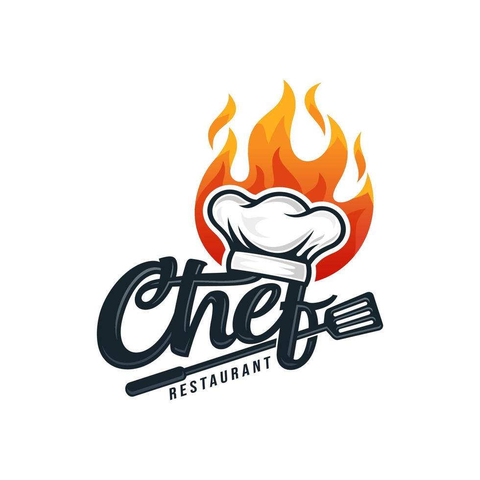 meester chef-kok logo ontwerp vector sjabloon