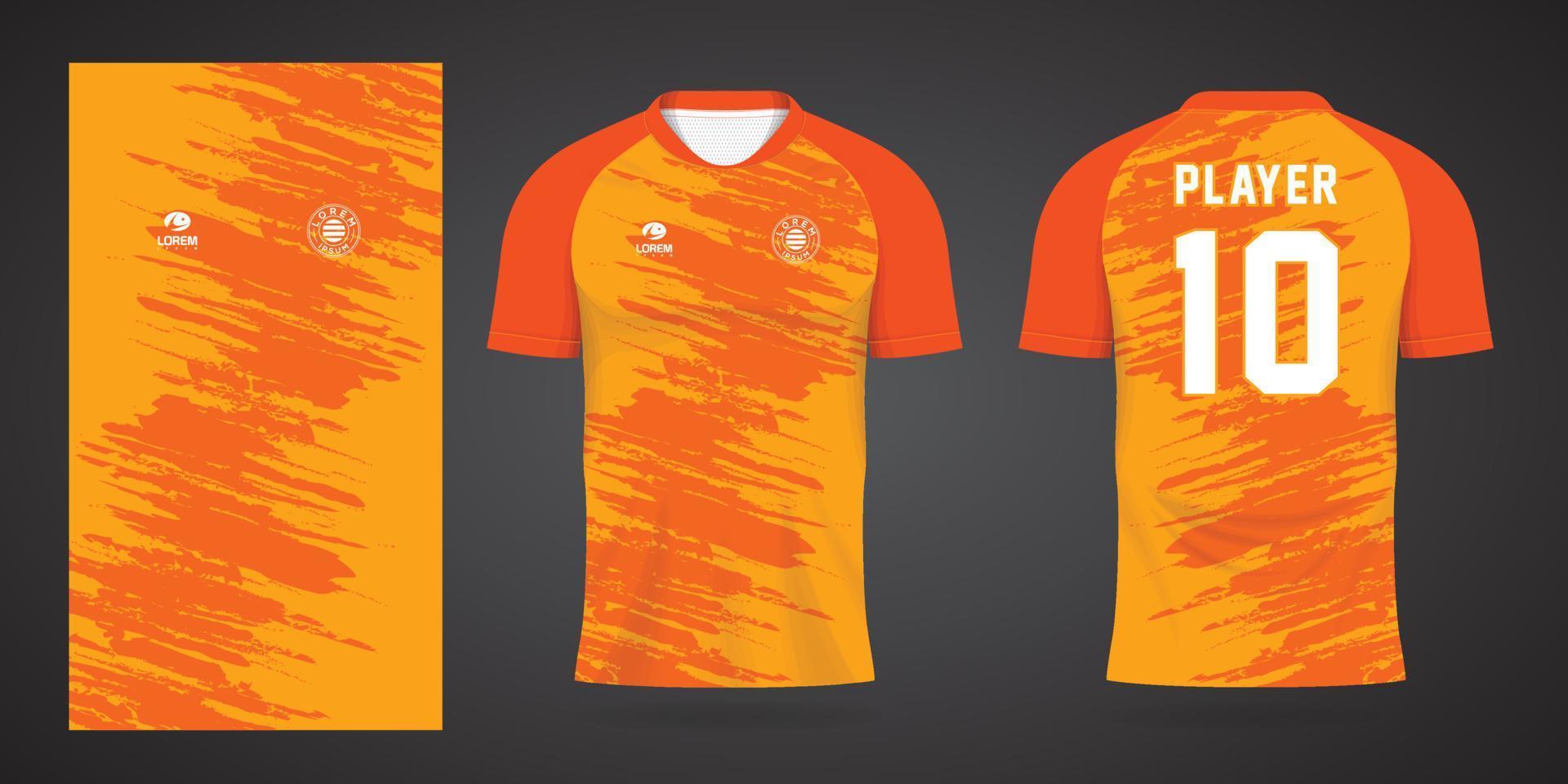 oranje voetbalshirt sport ontwerpsjabloon vector