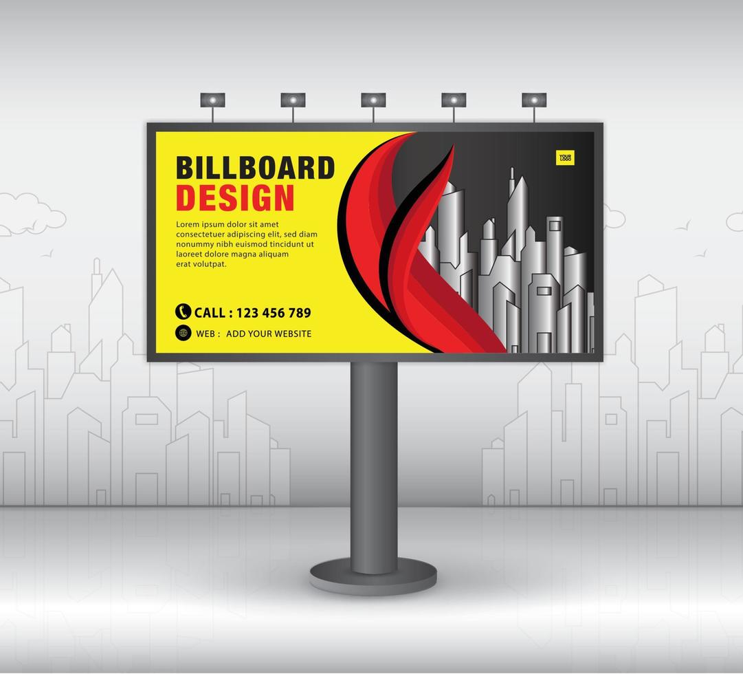 billboard sjabloonontwerp, banner ontwerpsjabloon vector