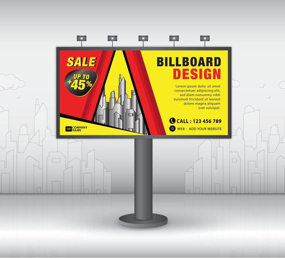 billboard sjabloonontwerp, banner ontwerpsjabloon vector