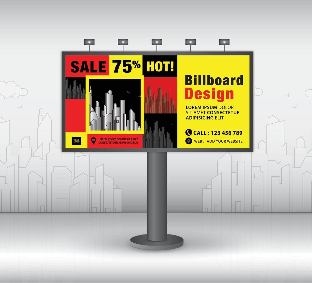 billboard sjabloonontwerp, banner ontwerpsjabloon vector