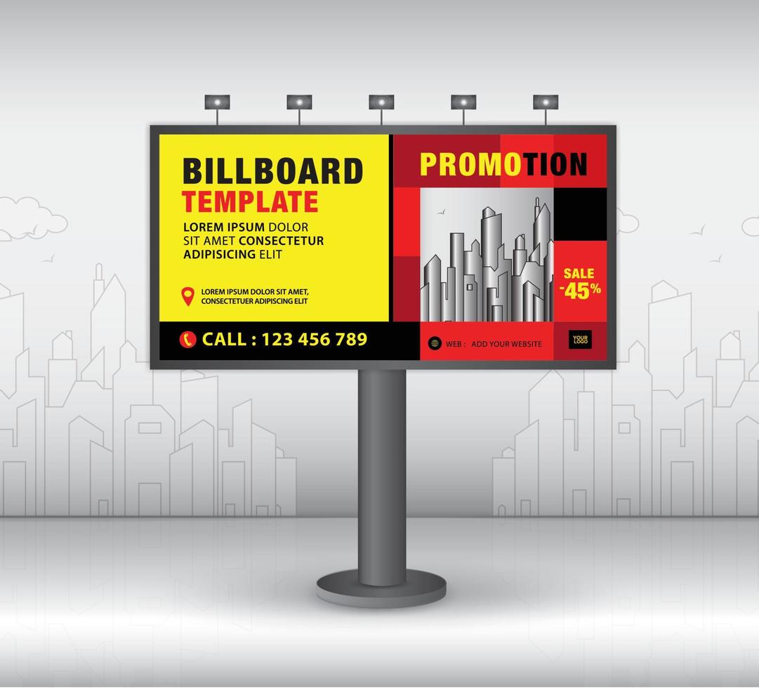 billboard sjabloonontwerp, banner ontwerpsjabloon vector