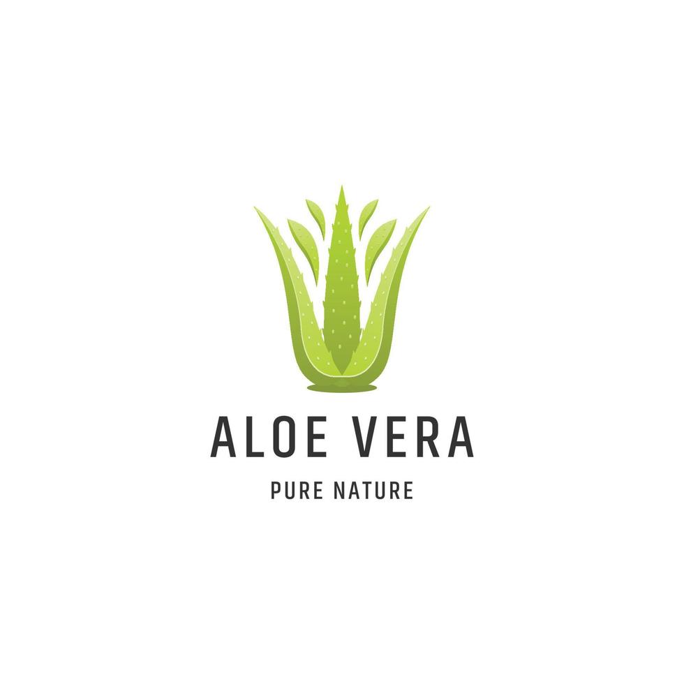 aloë vera groen natuur logo pictogram ontwerp sjabloon vectorillustratie vector