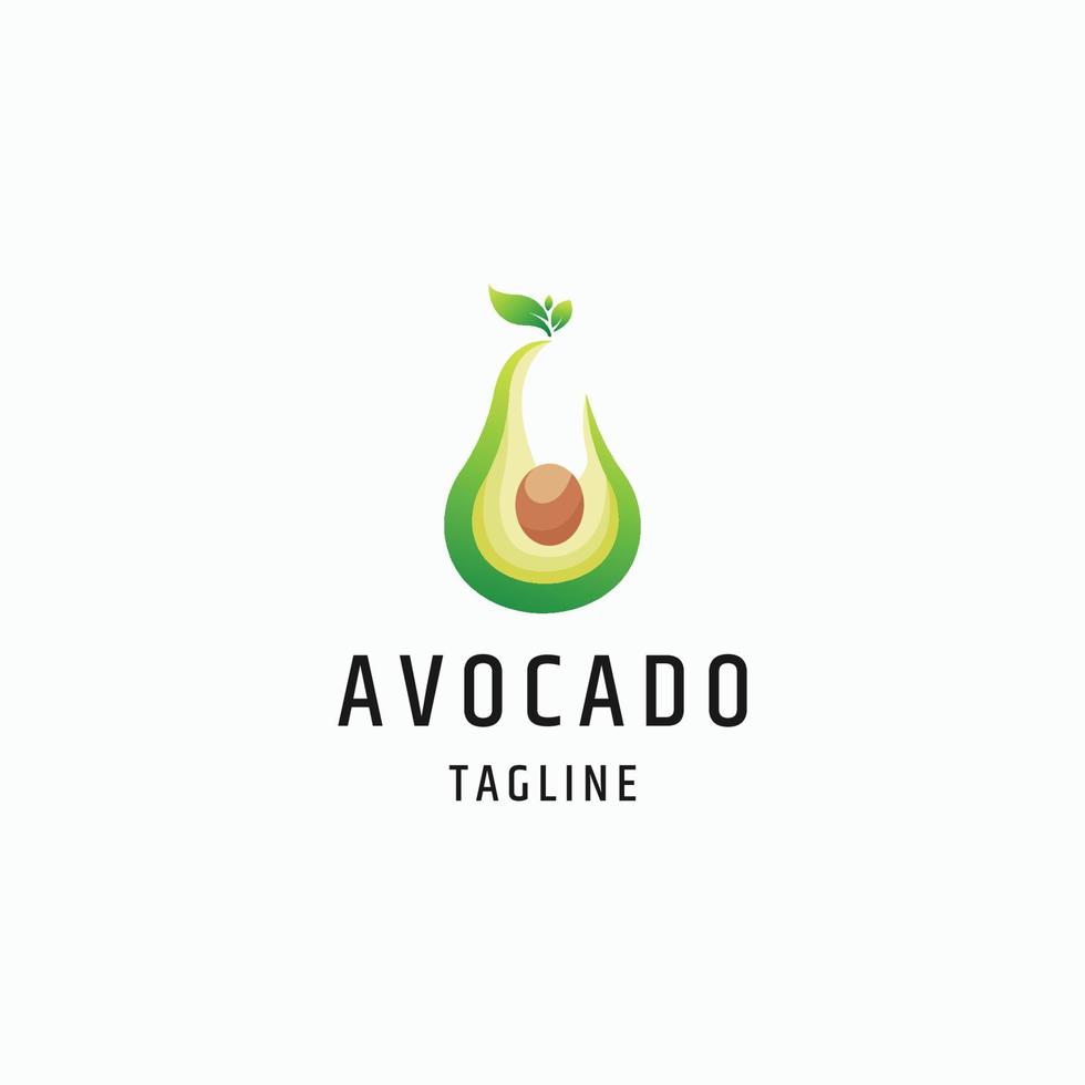 avocado fruit logo pictogram ontwerp sjabloon vector