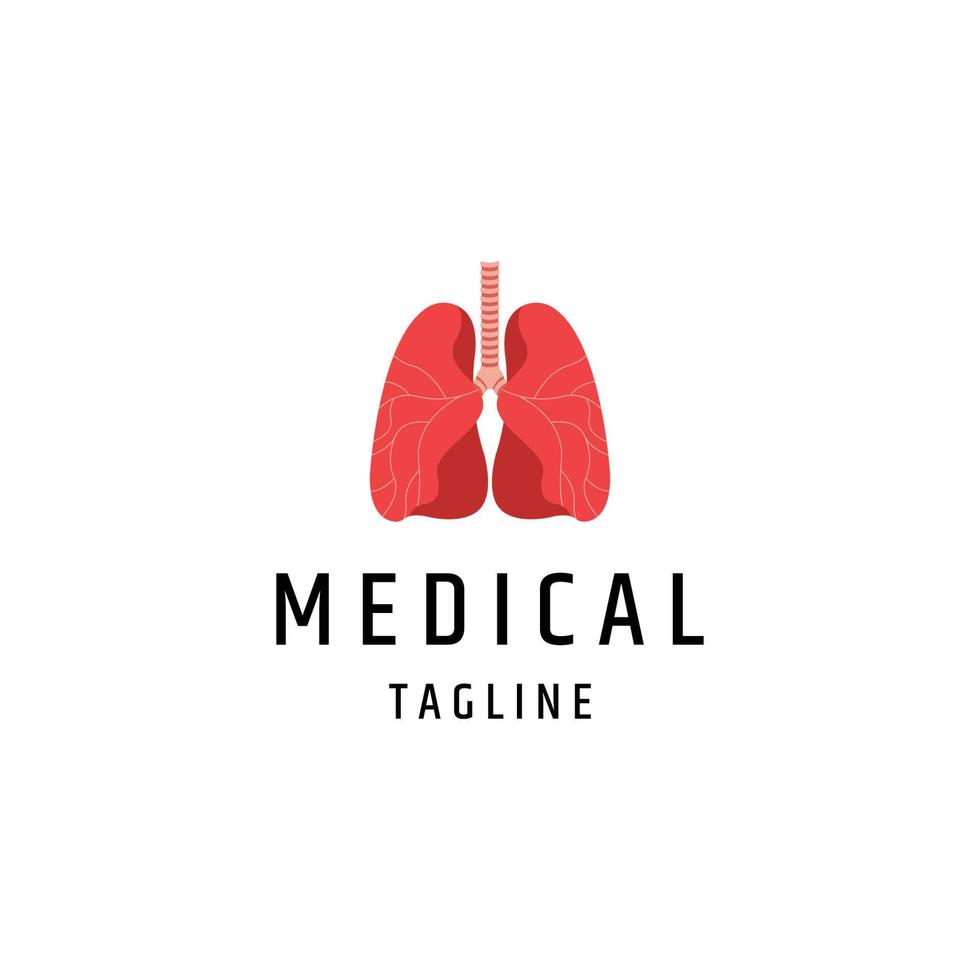 gezonde longen medische logo pictogram ontwerp sjabloon platte vectorillustratie vector