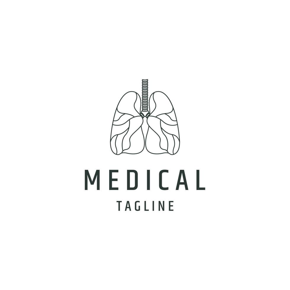 gezonde longen medische logo pictogram ontwerp sjabloon platte vectorillustratie vector