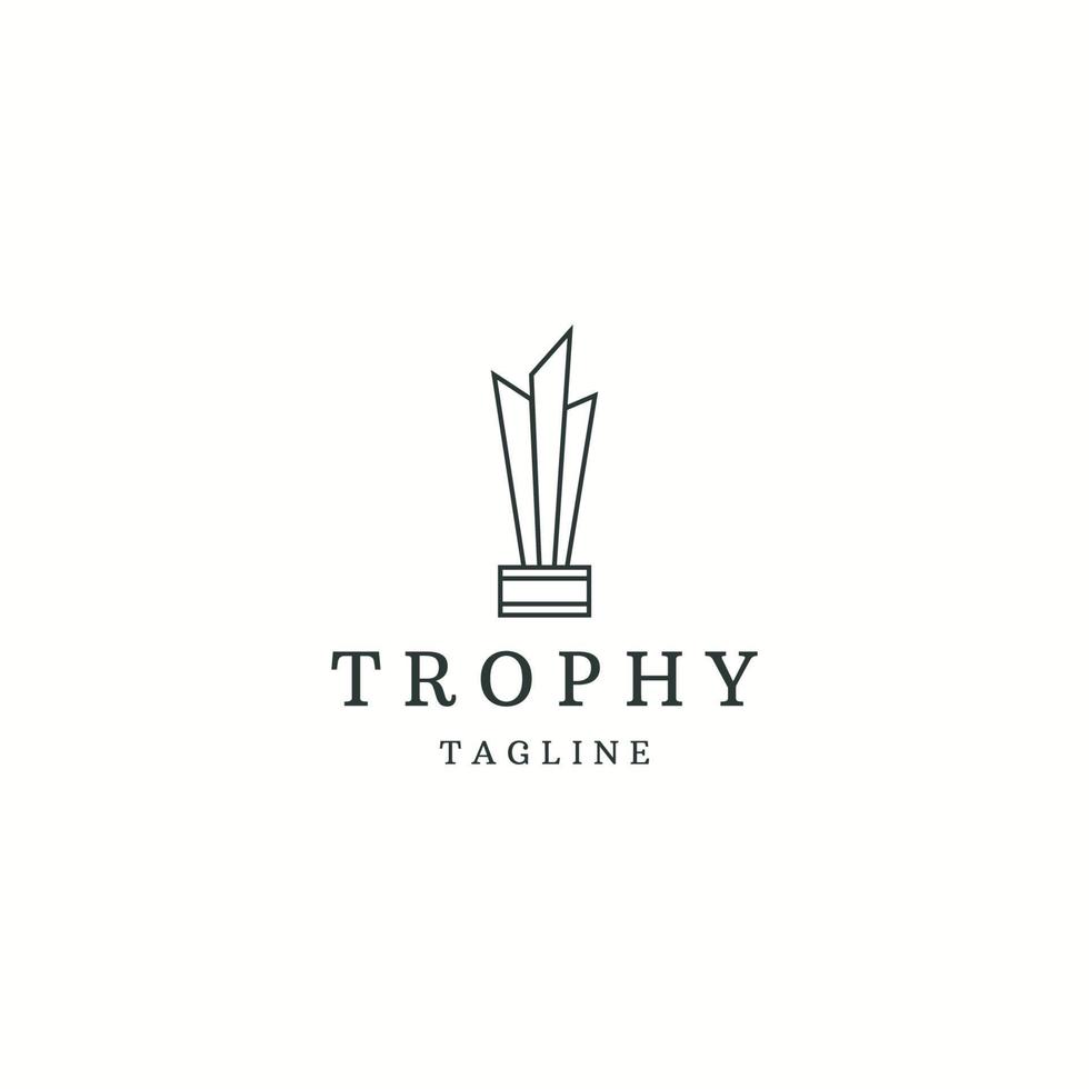 trofee logo pictogram ontwerp sjabloon platte vectorillustratie vector