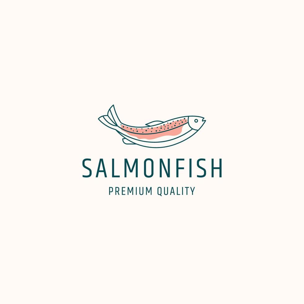 zalm vis logo pictogram ontwerp sjabloon vectorillustratie vector