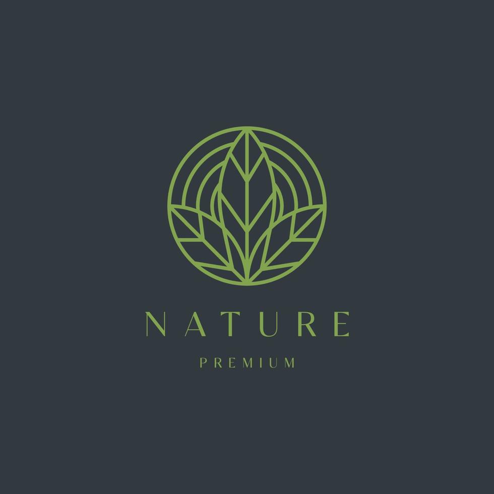 luxe natuur bloemen blad ornament logo pictogram ontwerpsjabloon. goud, elegant, schoonheid, spa, yoga, cosmetisch product, moderne vectorillustratie vector