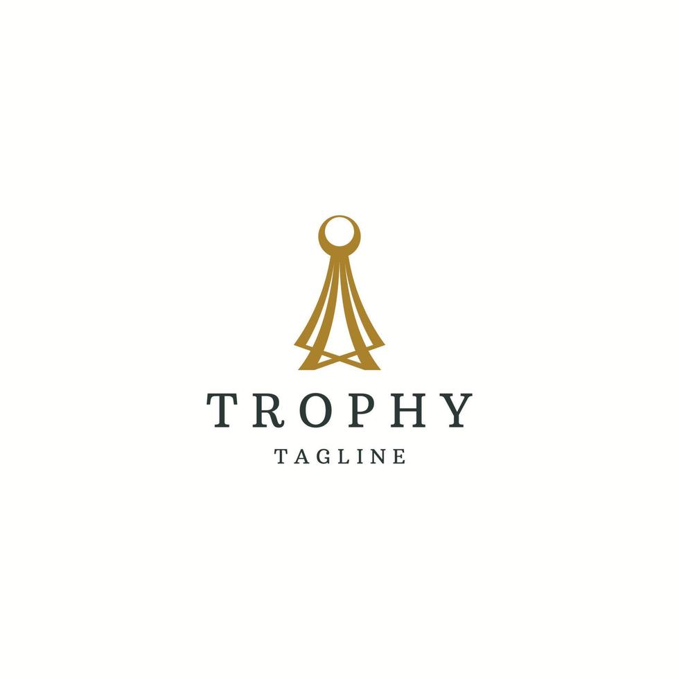 trofee logo pictogram ontwerp sjabloon platte vectorillustratie vector