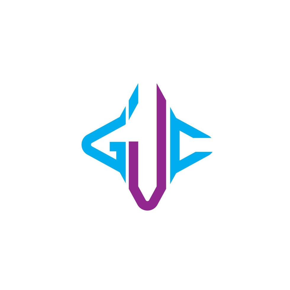 gjc letter logo creatief ontwerp met vectorafbeelding vector