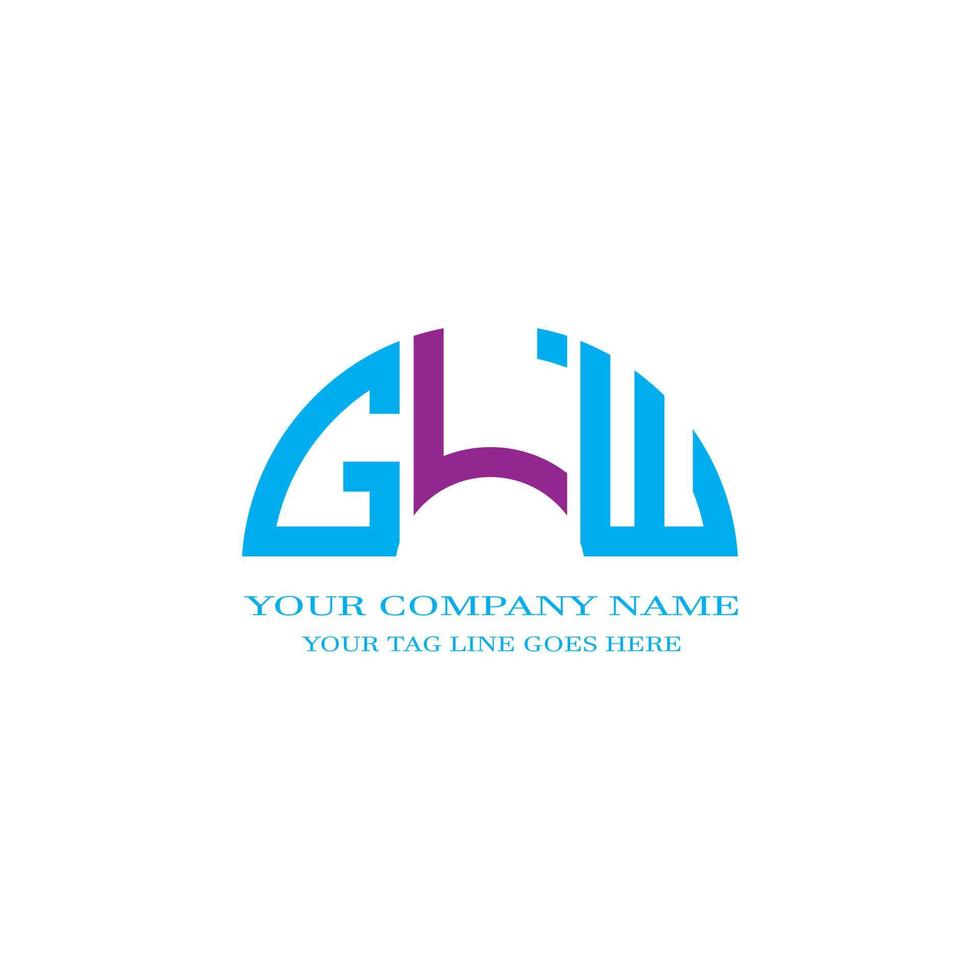 glw letter logo creatief ontwerp met vectorafbeelding vector