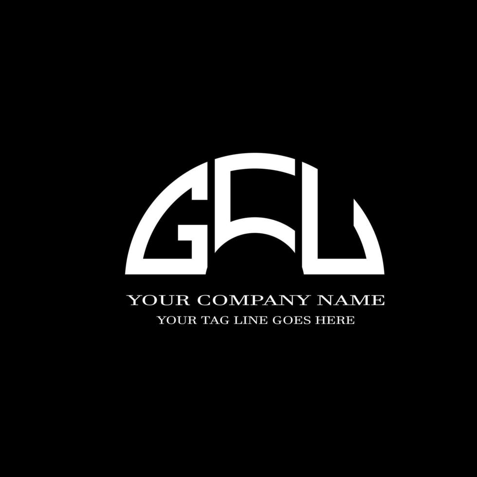 gcu letter logo creatief ontwerp met vectorafbeelding vector