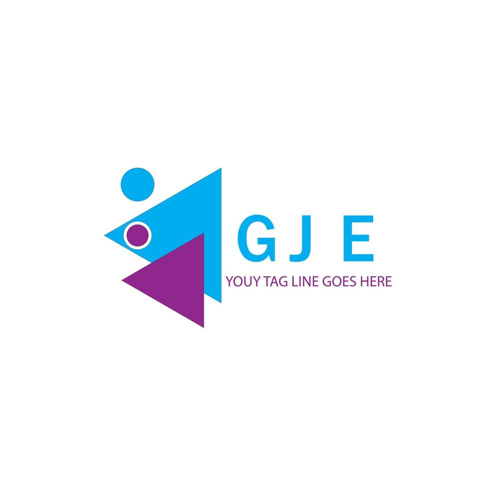 gje letter logo creatief ontwerp met vectorafbeelding vector