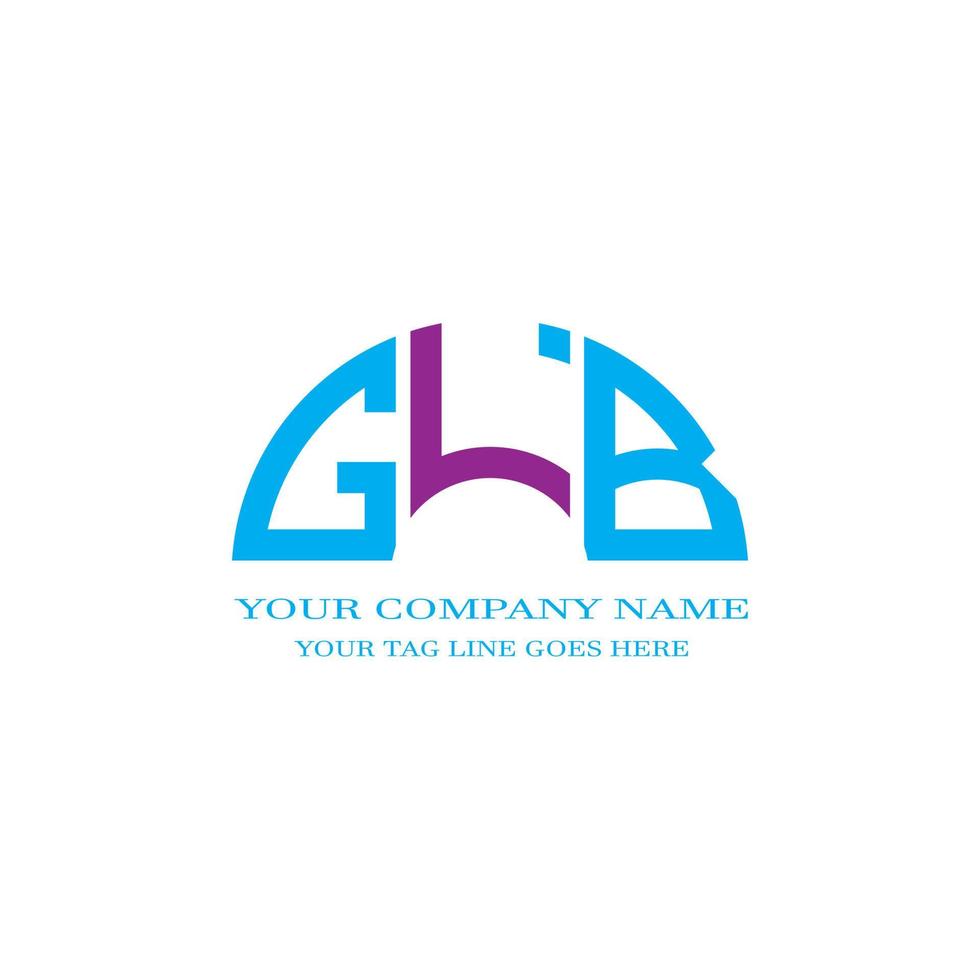 glb letter logo creatief ontwerp met vectorafbeelding vector
