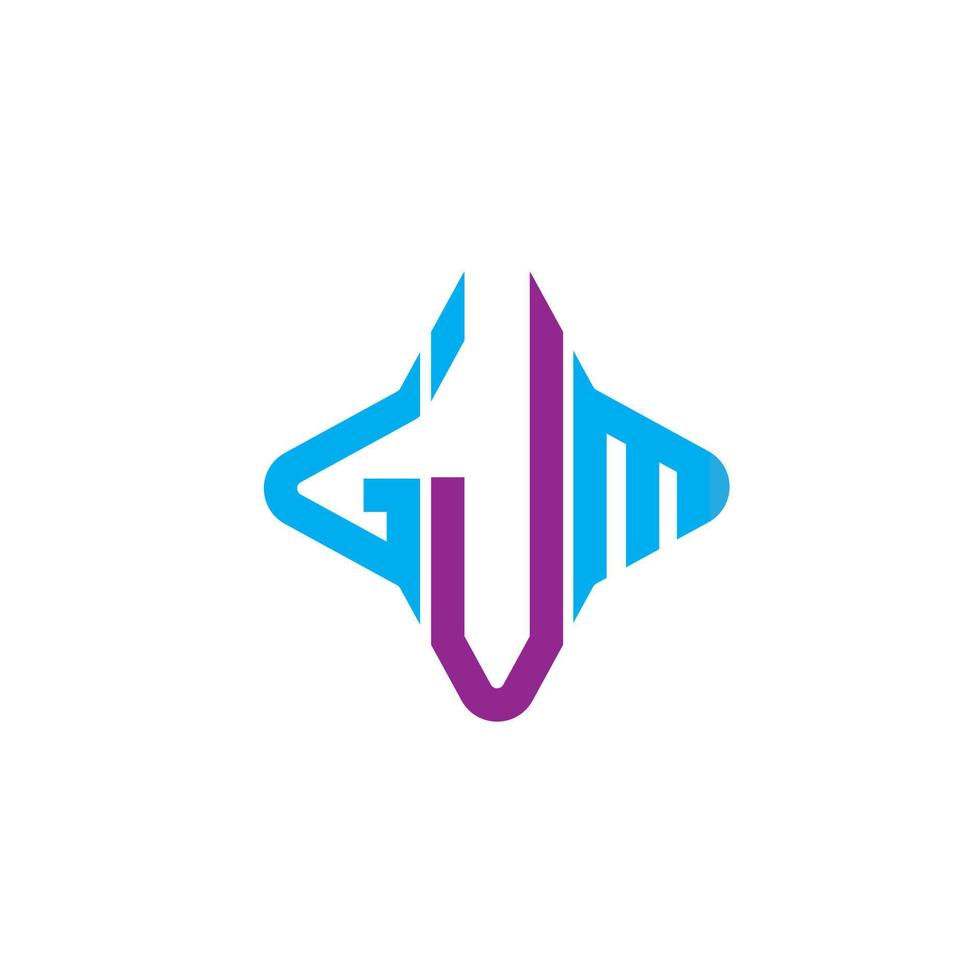 gjm letter logo creatief ontwerp met vectorafbeelding vector