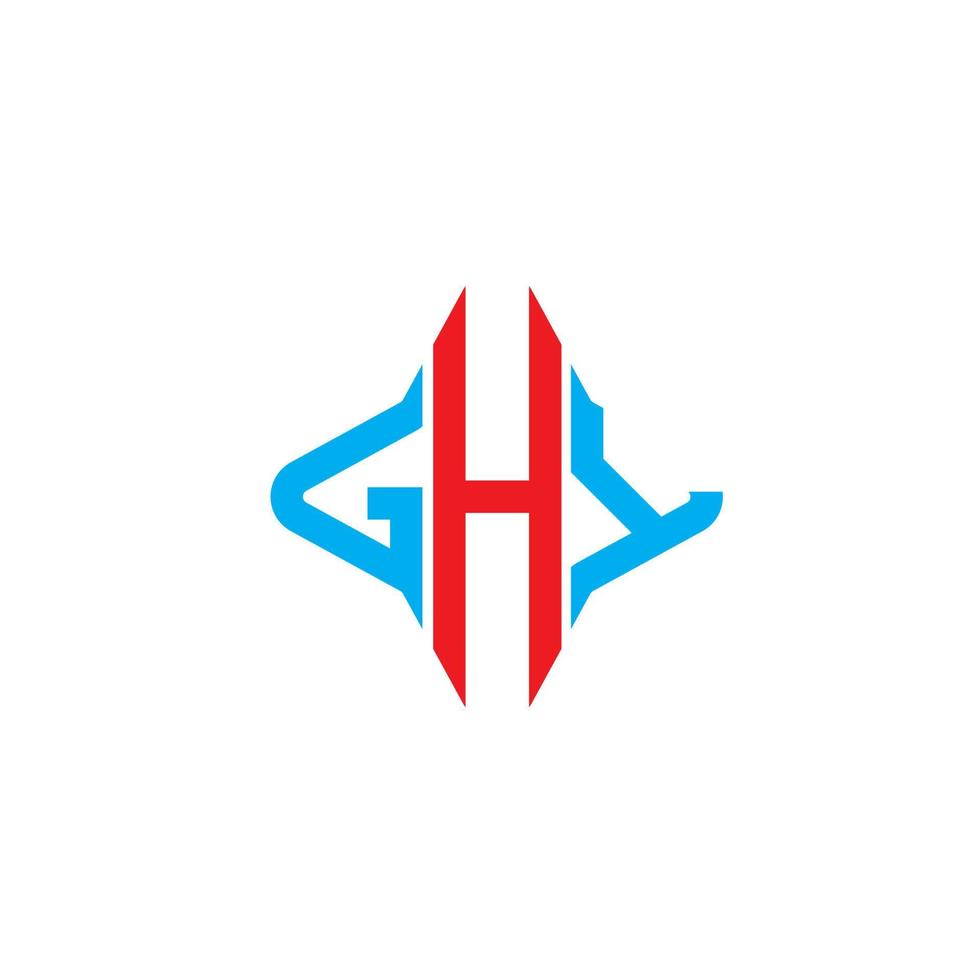 ghy letter logo creatief ontwerp met vectorafbeelding vector
