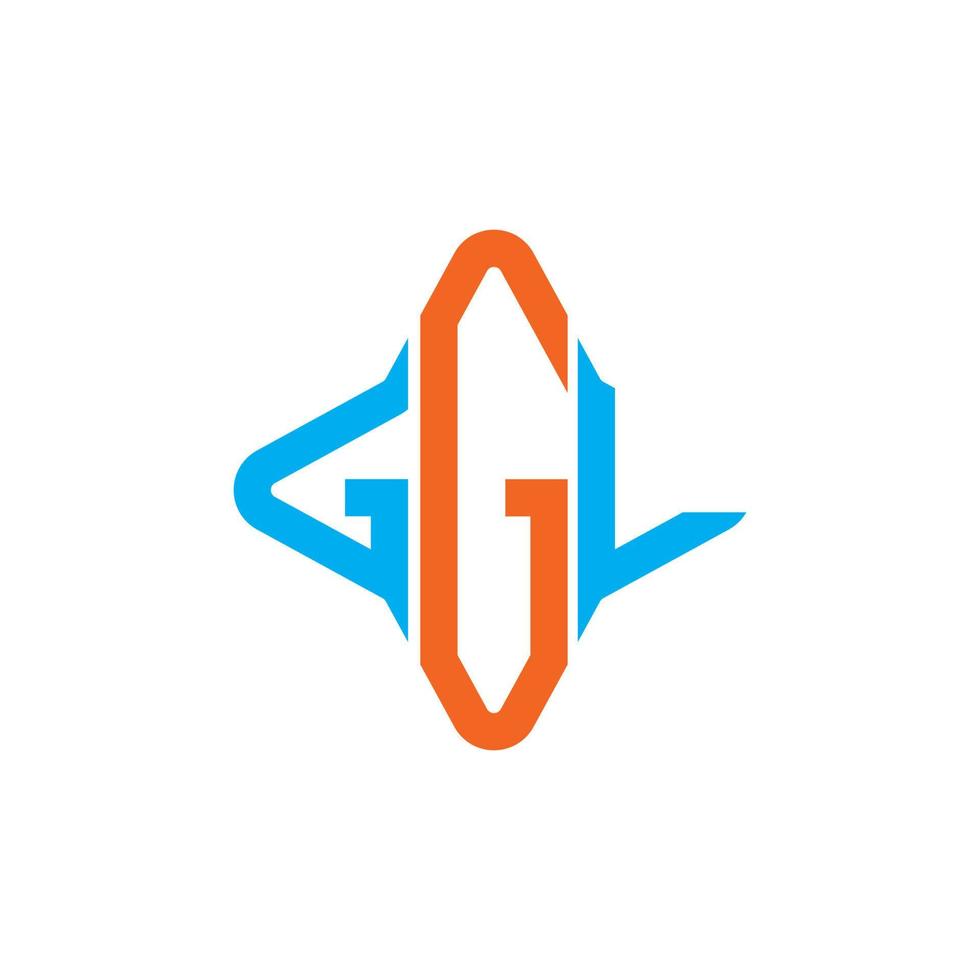 ggl letter logo creatief ontwerp met vectorafbeelding vector