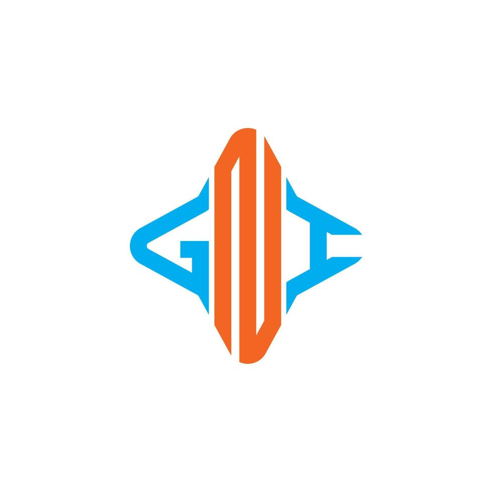 gni letter logo creatief ontwerp met vectorafbeelding vector
