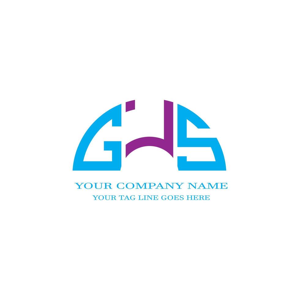 gjs letter logo creatief ontwerp met vectorafbeelding vector