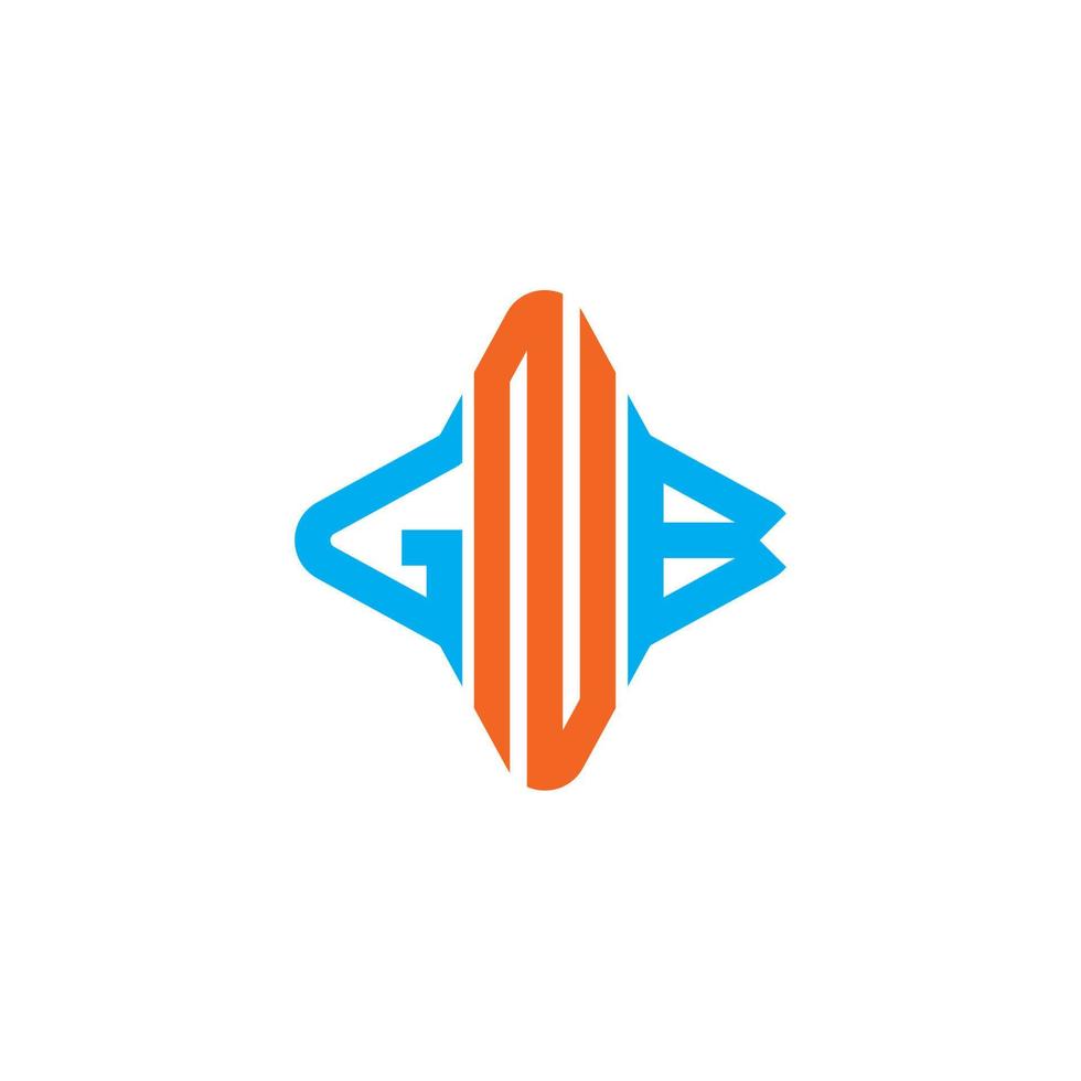 gnb letter logo creatief ontwerp met vectorafbeelding vector