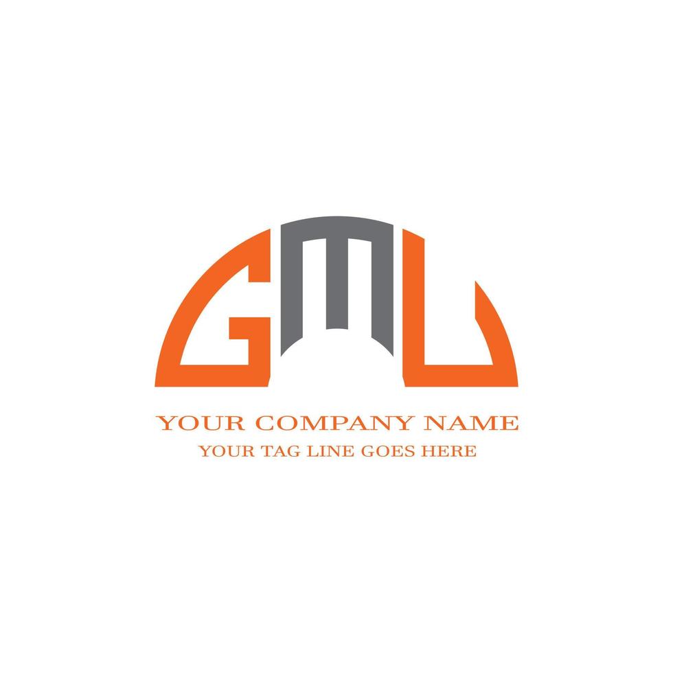 gmu letter logo creatief ontwerp met vectorafbeelding vector