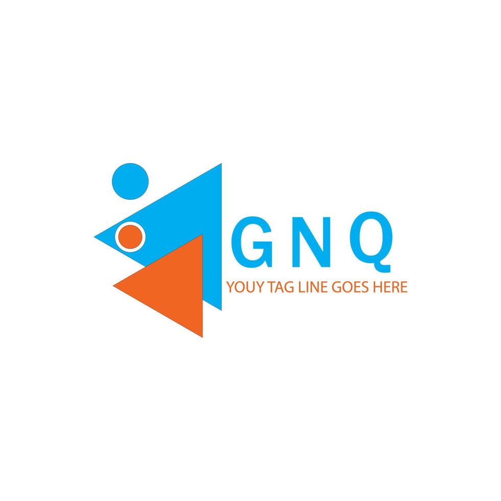 gnq letter logo creatief ontwerp met vectorafbeelding vector