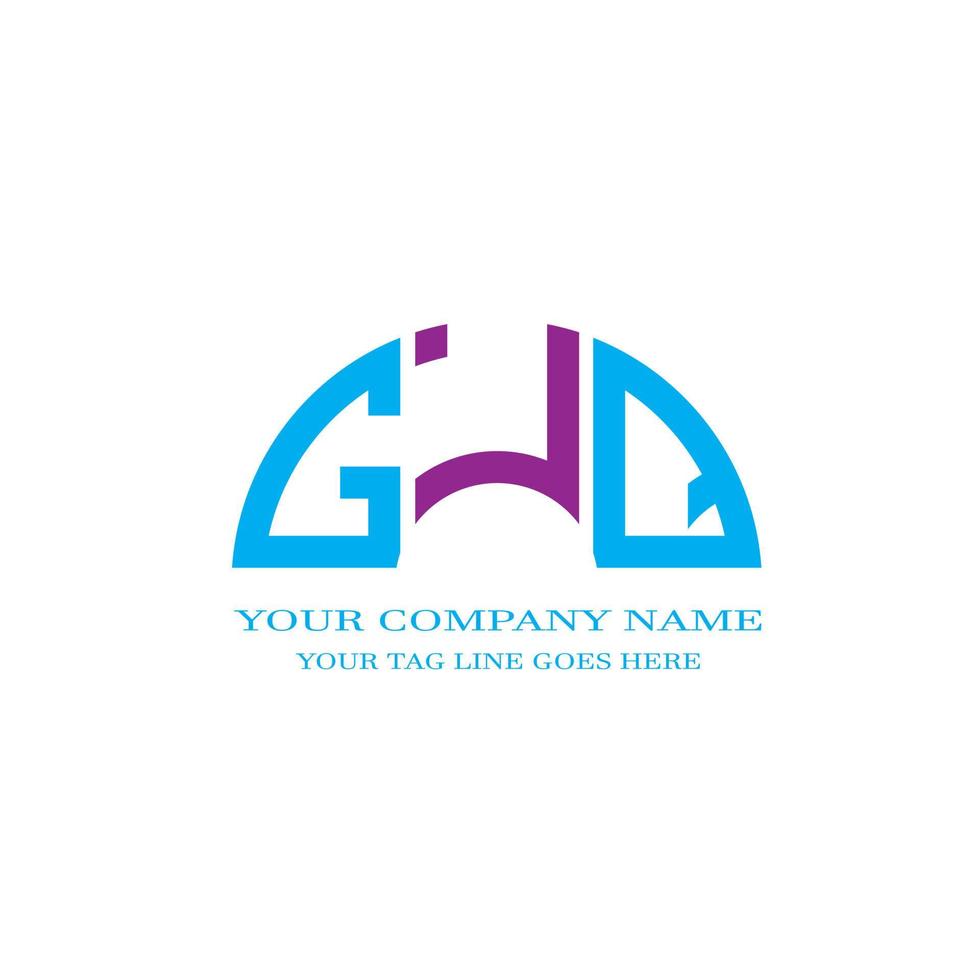 gjq letter logo creatief ontwerp met vectorafbeelding vector